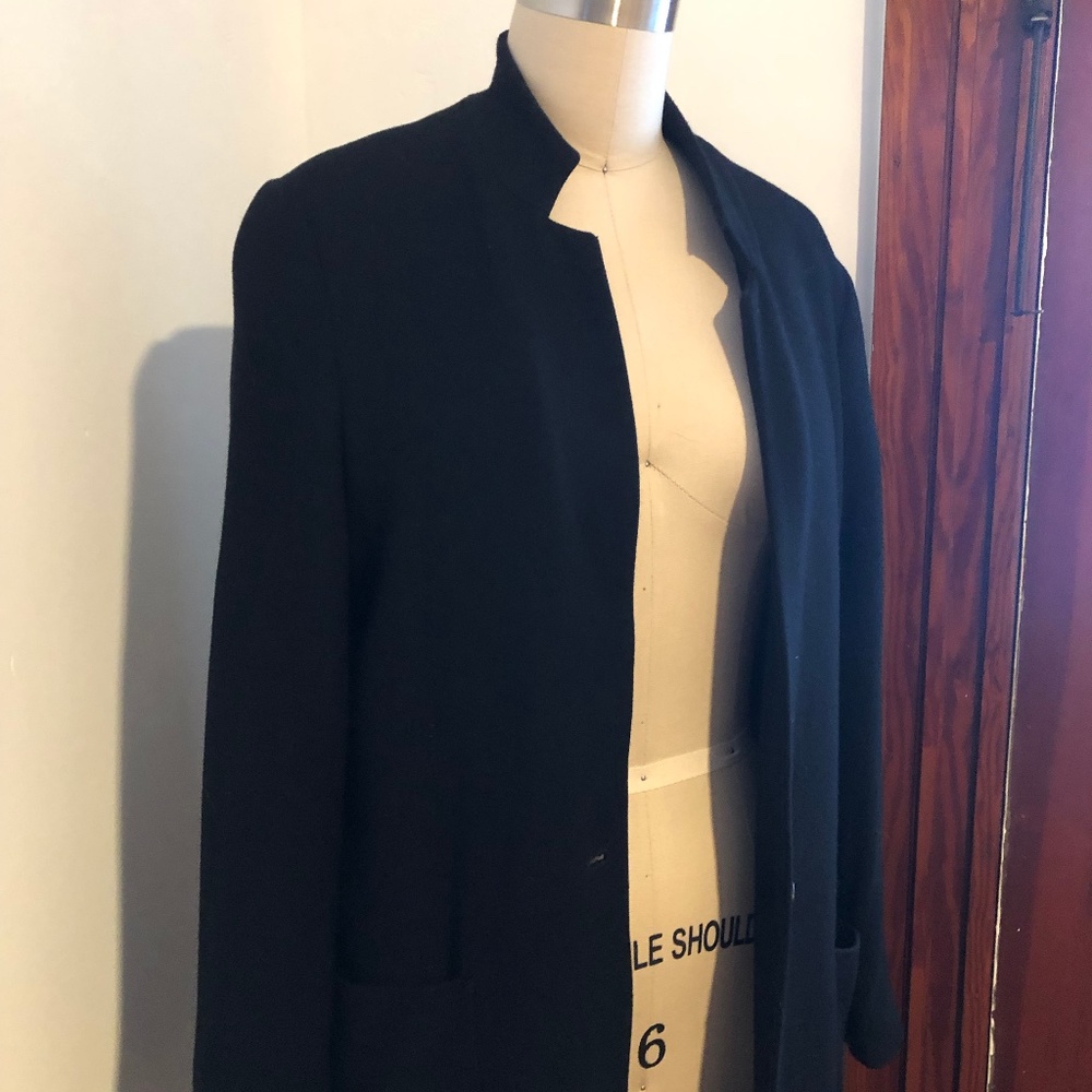 Zara long black coat Size S